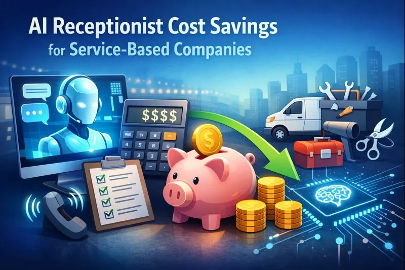 AI Receptionist Cost Savings for Service-Based Companies