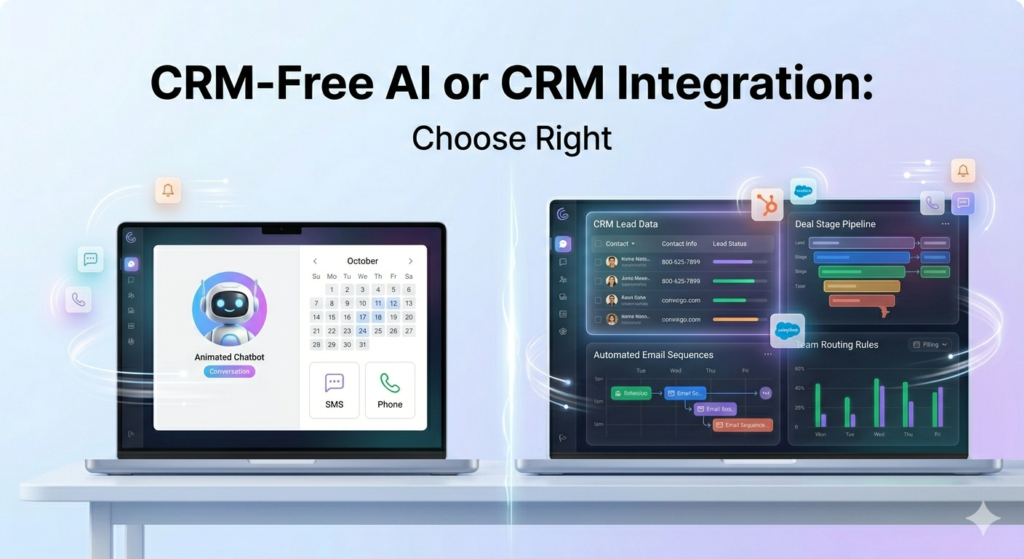 CRM-Free AI Scheduling vs CRM Integrated Workflows: Choose the Right One