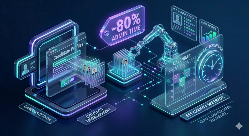 Recruitment Agency: 80% Less Admin, Same-Day Scheduling