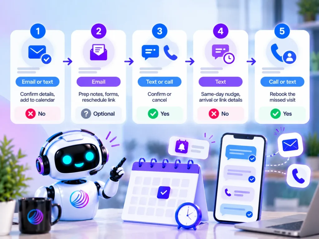 AI Appointment Reminder, When to Send Each Reminder
