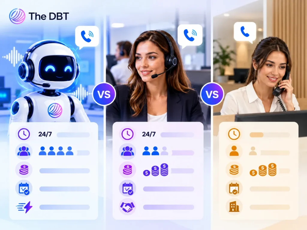 AI, Live, and In-House Receptionists