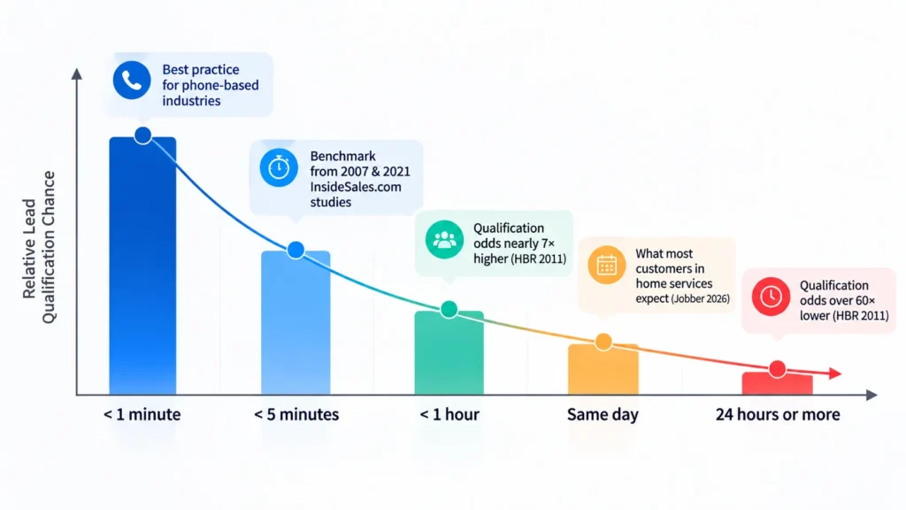 Lead Response Time Benchmark Chart