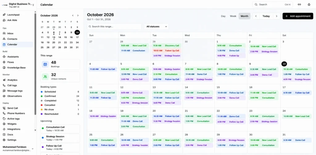 The DBT AI October 2026 Calendar
